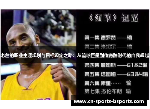 老詹的职业生涯规划与目标设定之路:从篮球巨星到传奇跨时代的自我超越 老詹的职业生涯规划与目标设定之路:从篮球巨星到传奇跨时代的自我超越